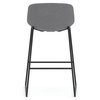 Officesource Willow Collection Cafe Height Bistro Stool with Black Sled Base 06WI2JLSFGR